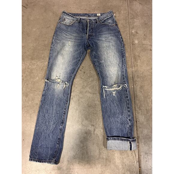 Levi’s 501 Selvedge Jeans White Oak Cone Denim 32 X 32 (Tag 28x32) Button Fly - Picture 1 of 13